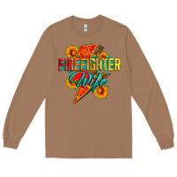Toasted Coconut firefighter wife with lightning bolt Long Sleeve Tee - Zillion Design Studio