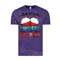 Cloud Purple show me your bobbers and i will show my rod Vintage Tee - MaliasSmallBusiness