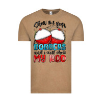 Vintage Coffee show me your bobbers and i will show my rod Vintage Tee - MaliasSmallBusiness