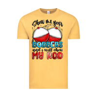 Vintage Mustard show me your bobbers and i will show my rod Vintage Tee - MaliasSmallBusiness