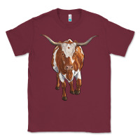 Burgundy longhorn cow Classic Tee - RanaPortraitStore
