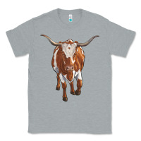 Heather Grey longhorn cow Classic Tee - RanaPortraitStore