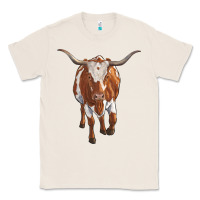 Natural longhorn cow Classic Tee - RanaPortraitStore