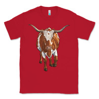 Red longhorn cow Classic Tee - RanaPortraitStore