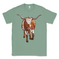 Sage longhorn cow Classic Tee - RanaPortraitStore