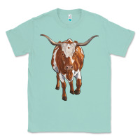 Seafoam longhorn cow Classic Tee - RanaPortraitStore