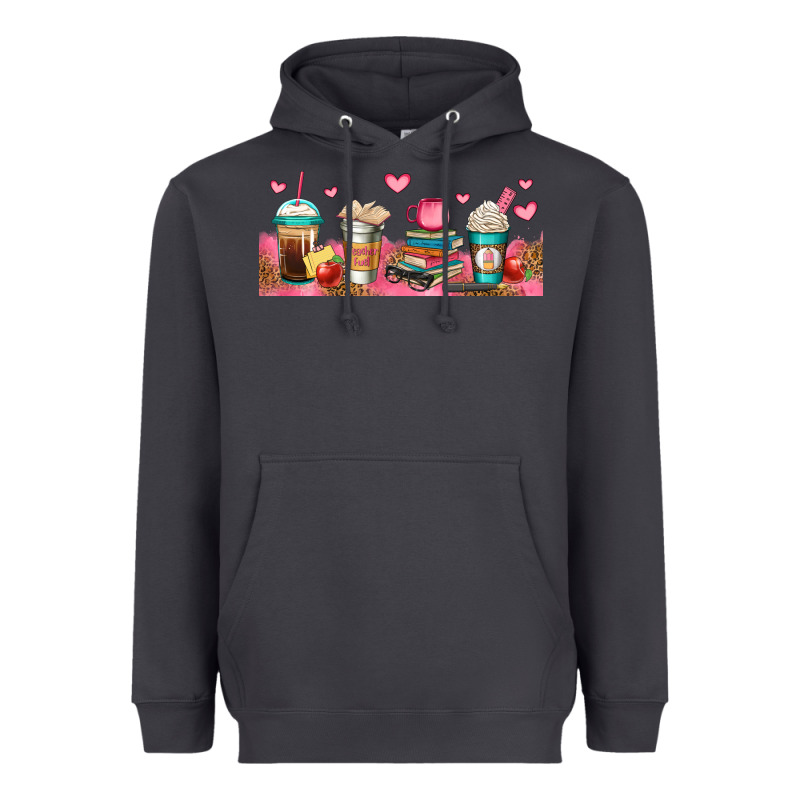 Teacher Fuel Coffee Cups Heavyweight Hoodie by Jasminsmagicworld | Teevron