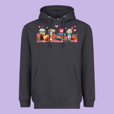 Teacher Fuel Coffee Cups Heavyweight Hoodie Designed By Jasminsmagicworld