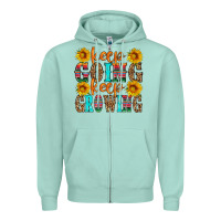Seafoam keep going keep growing Zipper Hoodie - HRA Design Shop