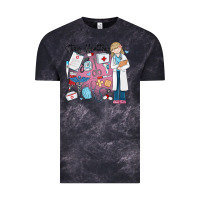 Cloud Black stay healthy nurse Vintage Tee - MaliasSmallBusiness
