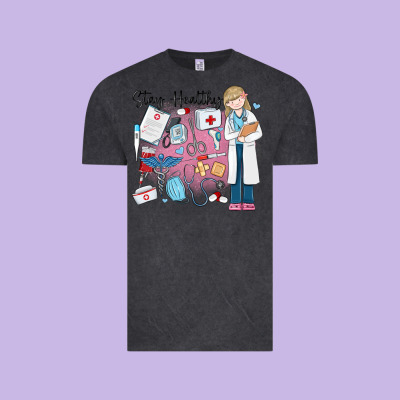 Vintage Tee stay healthy nurse