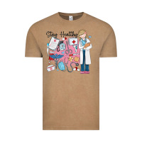 Vintage Coffee stay healthy nurse Vintage Tee - MaliasSmallBusiness
