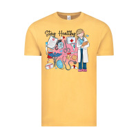 Vintage Mustard stay healthy nurse Vintage Tee - MaliasSmallBusiness
