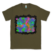 Army Green halloween neon leopard background Classic Tee - BundleAndBundleShop