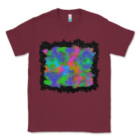 Burgundy halloween neon leopard background Classic Tee - BundleAndBundleShop