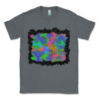 Charcoal Heather halloween neon leopard background Classic Tee - BundleAndBundleShop