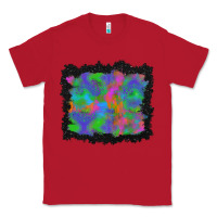 Red halloween neon leopard background Classic Tee - BundleAndBundleShop