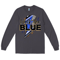 Smoke back the blue with lightning bolt Long Sleeve Tee - Zillion Design Studio