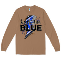 Back The Blue With Lightning Bolt Long Sleeve Tee | Teevron