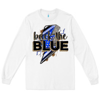 White back the blue with lightning bolt Long Sleeve Tee - Zillion Design Studio