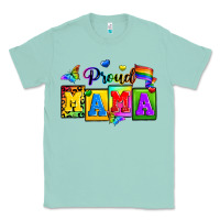 Seafoam proud mama Classic Tee - Zillion Design Studio