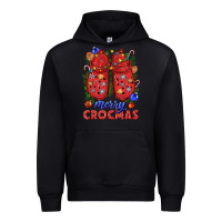 Black Merry crocmas Urban Hoodie - NancyCooperArtShop