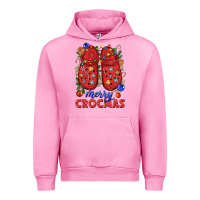 Fuchsia Pink Merry crocmas Urban Hoodie - NancyCooperArtShop
