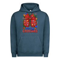 Pigment Midnight Navy Merry crocmas Urban Hoodie - NancyCooperArtShop