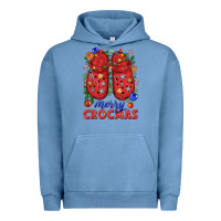 Pigment Pebble Blue Merry crocmas Urban Hoodie - NancyCooperArtShop