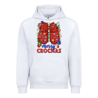 White Merry crocmas Urban Hoodie - NancyCooperArtShop