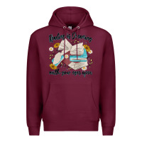 Burgundy reading is dreaming with your eyes open Premium Hoodie - MaliasSmallBusiness