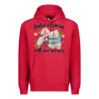Cardinal reading is dreaming with your eyes open Premium Hoodie - MaliasSmallBusiness