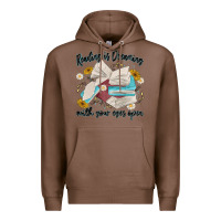 Chestnut reading is dreaming with your eyes open Premium Hoodie - MaliasSmallBusiness