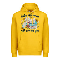 Lemon reading is dreaming with your eyes open Premium Hoodie - MaliasSmallBusiness