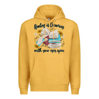 Mustard reading is dreaming with your eyes open Premium Hoodie - MaliasSmallBusiness