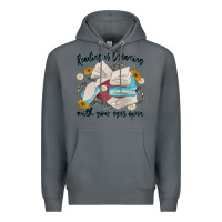 Rock reading is dreaming with your eyes open Premium Hoodie - MaliasSmallBusiness
