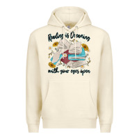 Sandshell reading is dreaming with your eyes open Premium Hoodie - MaliasSmallBusiness