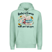 Seafoam reading is dreaming with your eyes open Premium Hoodie - MaliasSmallBusiness