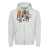 Dove Grey Mama is my Boo Zipper Hoodie - CowhideDigitalArt