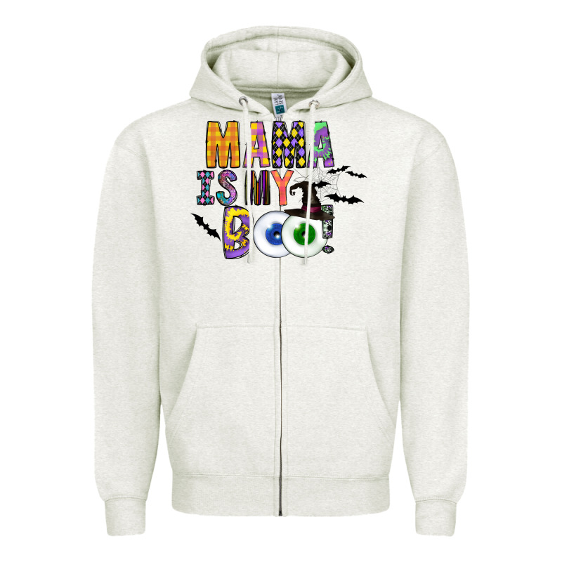 Mama Is My Boo Zipper Hoodie by CowhideDigitalArt | Teevron