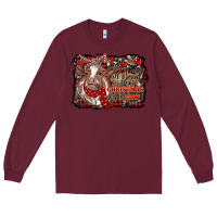 Burgundy all i want for christmas is a cow cowhide Long Sleeve Tee - RanaPortraitStore