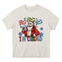 Cream ho ho ho im loaded Heavy Core Tee - CowhideDigitalArt