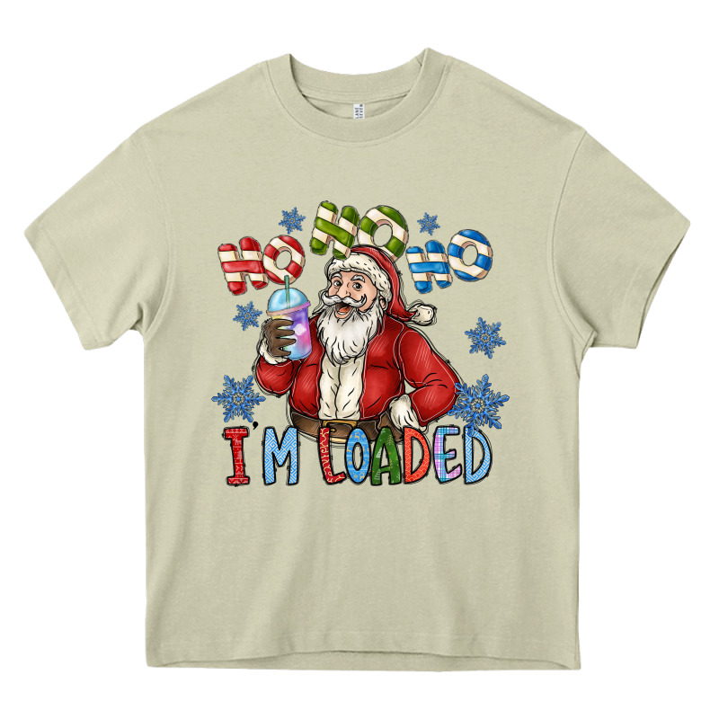 Ho Ho Ho Im Loaded Heavy Core Tee by CowhideDigitalArt | Teevron