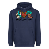 Navy peace love rodeo Heavyweight Hoodie - JahusDesignShop