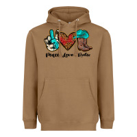 Toasted Coconut peace love rodeo Heavyweight Hoodie - JahusDesignShop