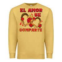 Antique Gold el amor se comparte with churros Premium Sweatshirt - AdoDesignShop