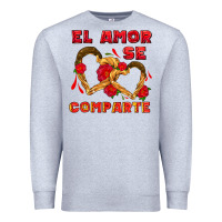 Heather Grey el amor se comparte with churros Premium Sweatshirt - AdoDesignShop