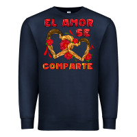 Navy el amor se comparte with churros Premium Sweatshirt - AdoDesignShop