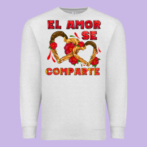 El Amor Se Comparte With Churros Premium Sweatshirt Designed By Adodesignshop