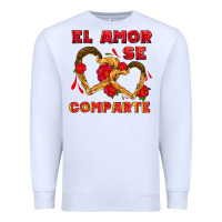 White el amor se comparte with churros Premium Sweatshirt - AdoDesignShop